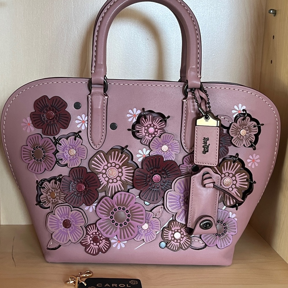 Coach 1941 Dakotah Satchel 22 with Linked Tea Roses EUC FIRM price